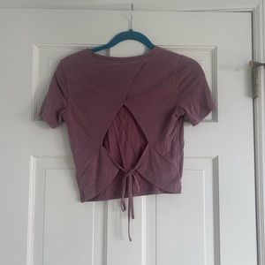 Mauve Lululemon Open-back T-shirt